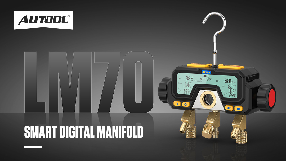 AUTOOL New Product Release | LM70 Smart Digital Manifold Gauge